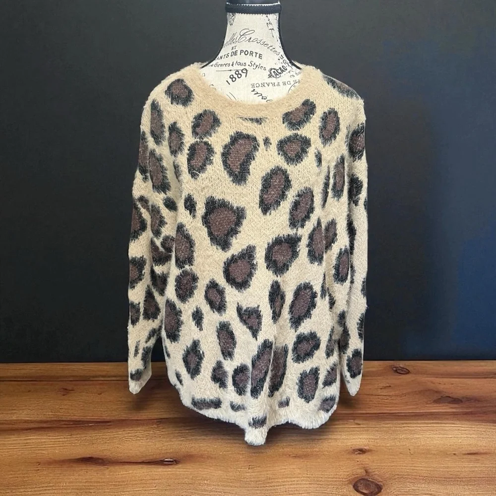 Altar'd State Animal Print Sweater - Picture 2 of 9